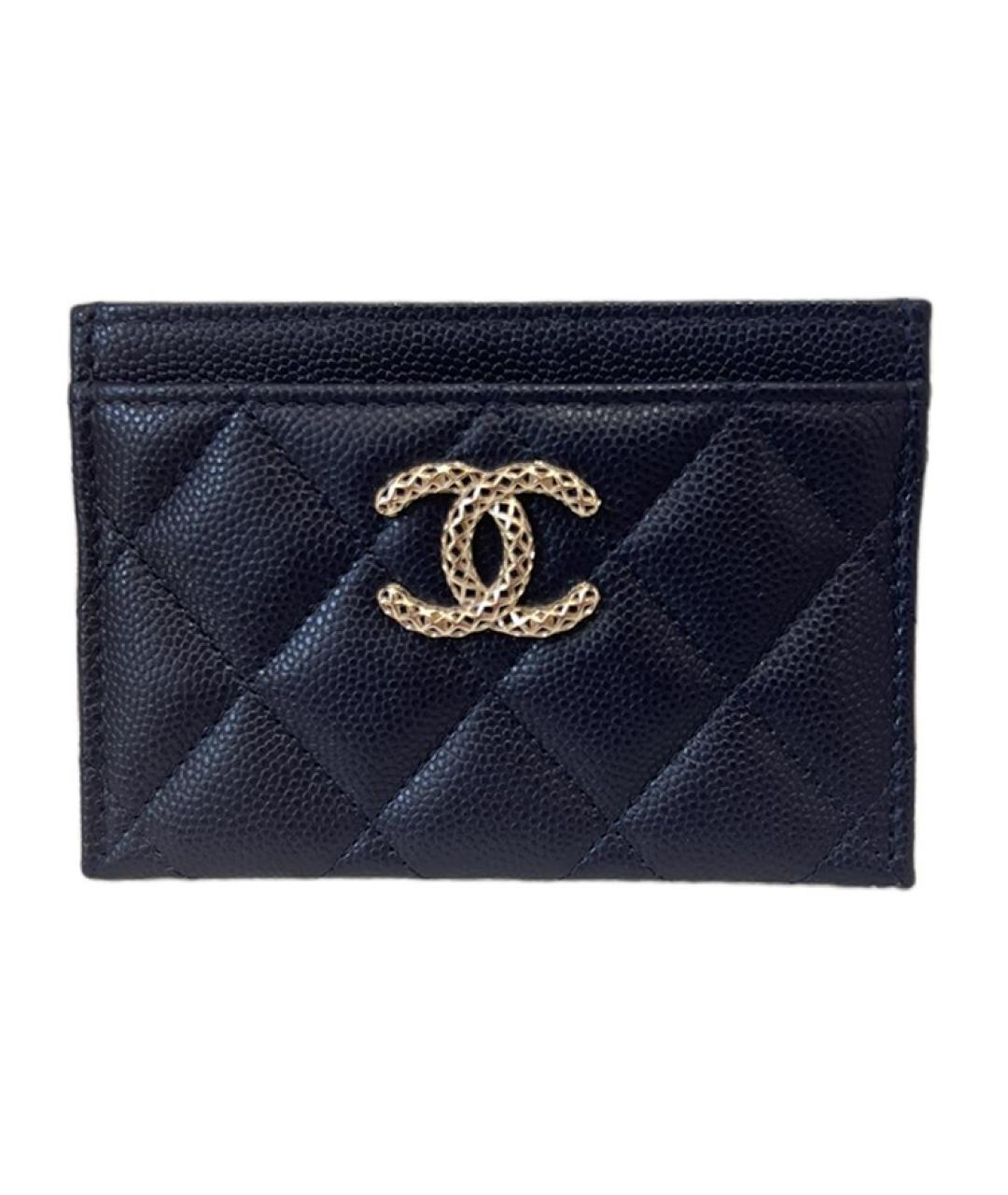 CHANEL Черный кожаный кардхолдер, фото 1