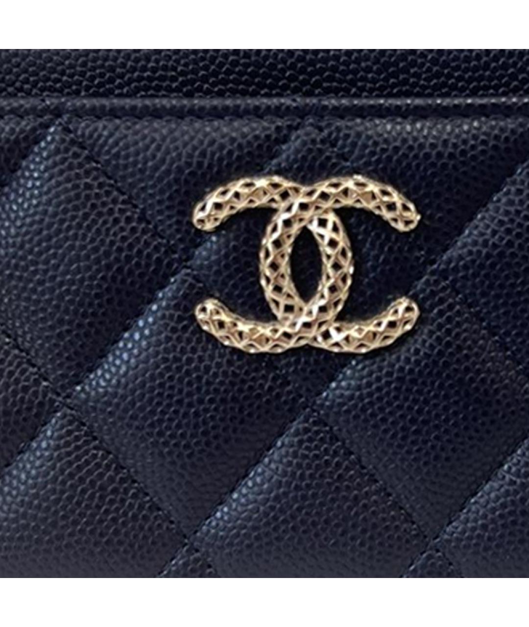 CHANEL Черный кожаный кардхолдер, фото 4