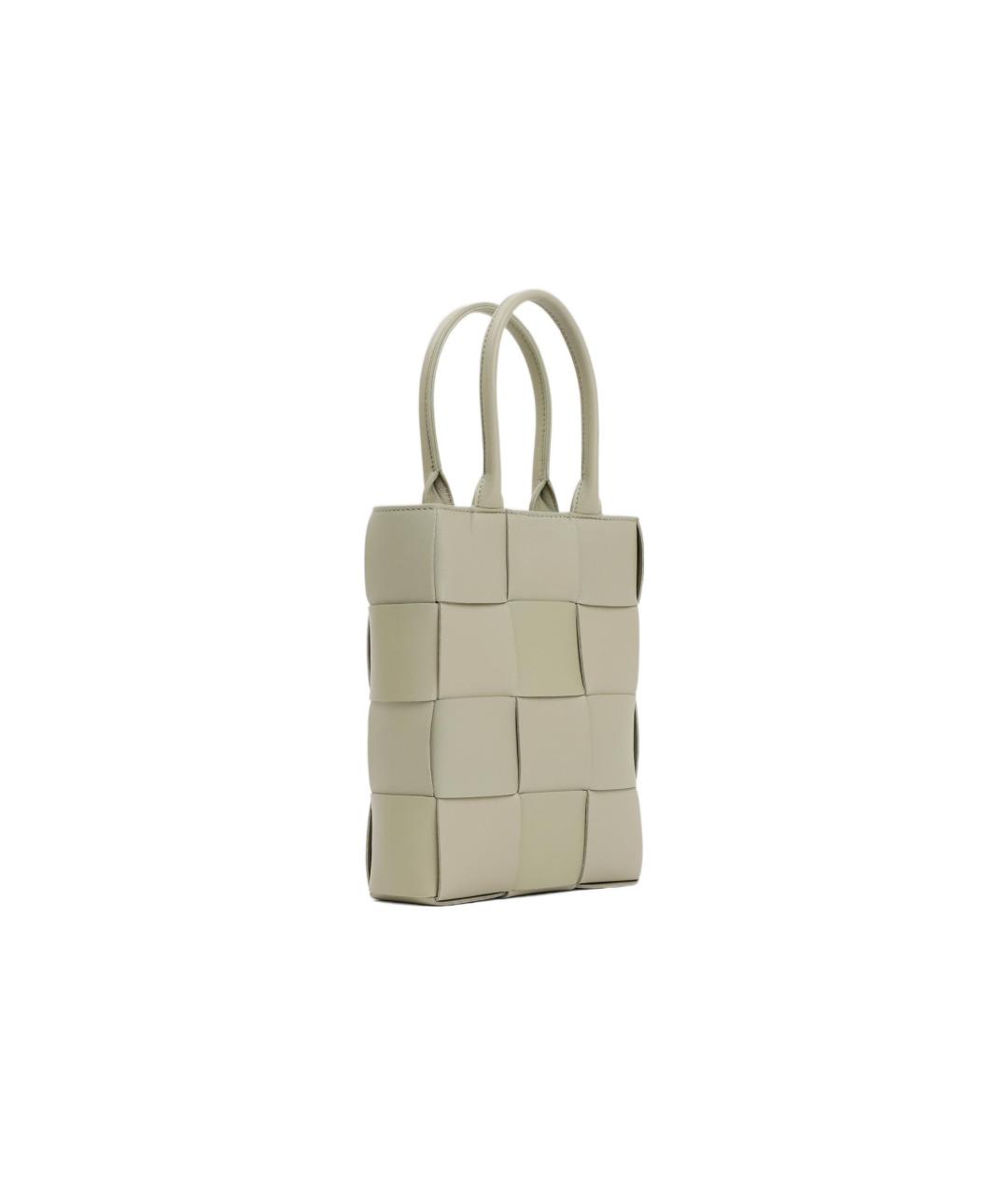 BOTTEGA VENETA Бежевая кожаная сумка через плечо, фото 2