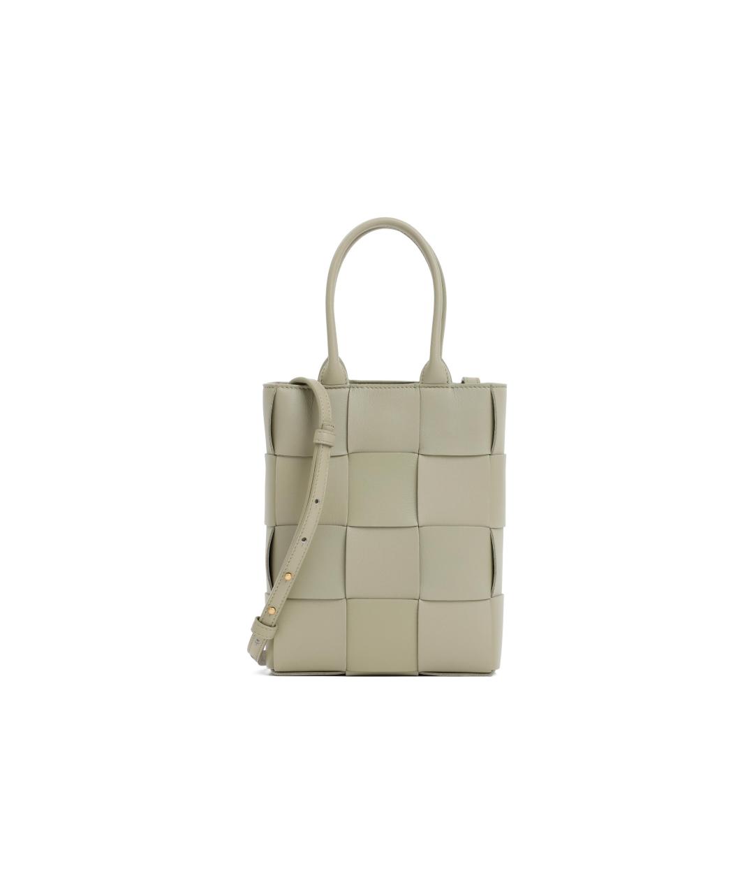 BOTTEGA VENETA Бежевая кожаная сумка через плечо, фото 3