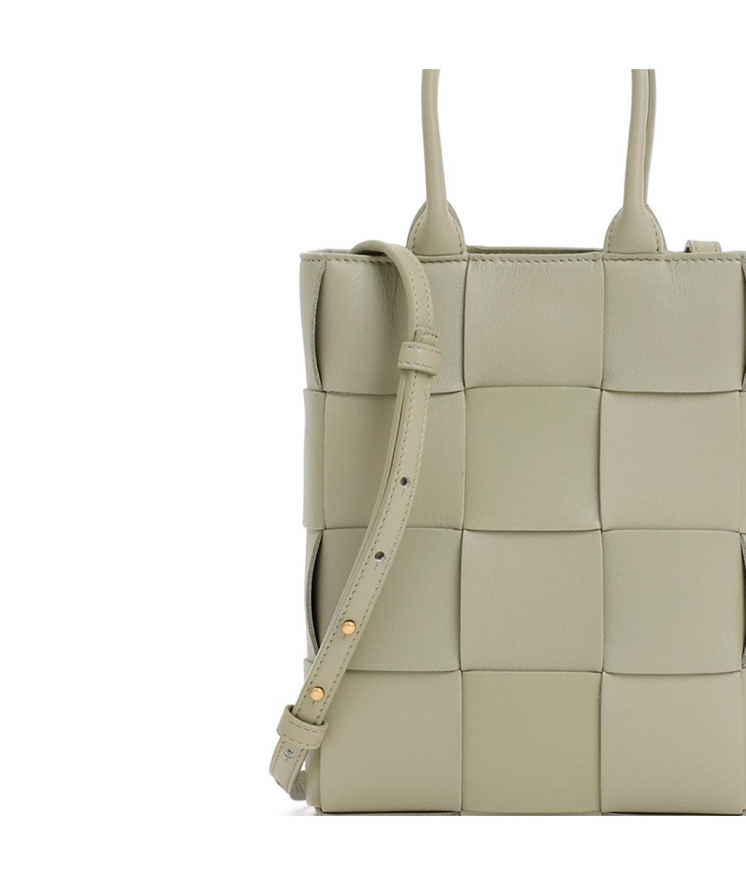 BOTTEGA VENETA Бежевая кожаная сумка через плечо, фото 5