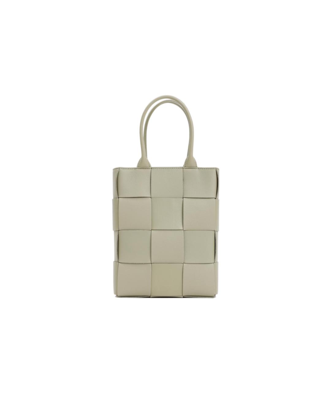 BOTTEGA VENETA Бежевая кожаная сумка через плечо, фото 1