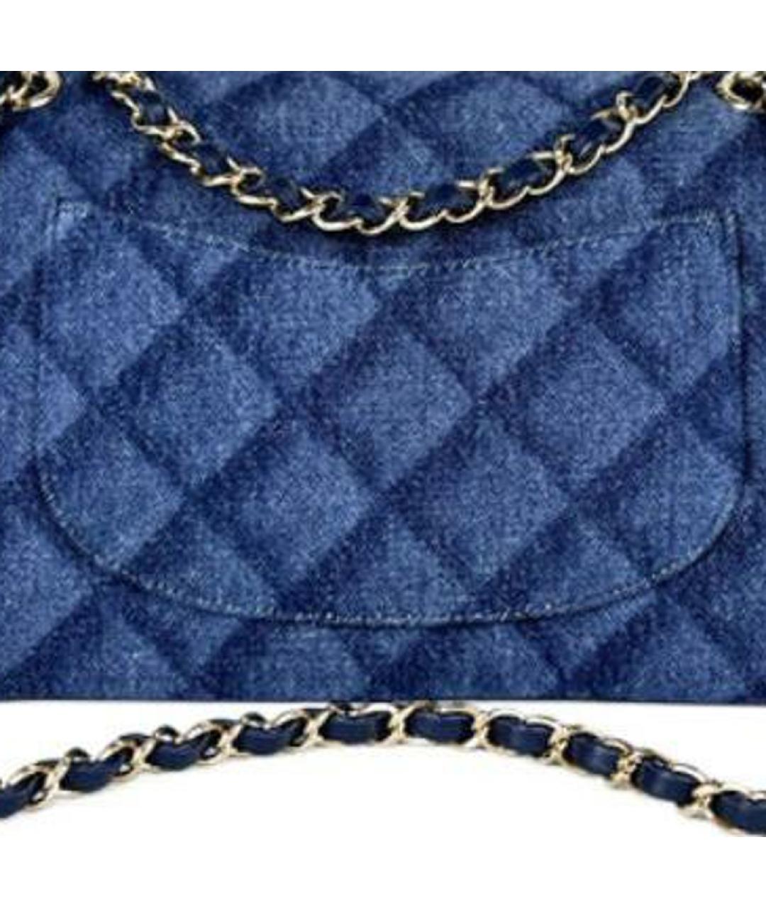 CHANEL Темно-синяя деним сумка через плечо, фото 4