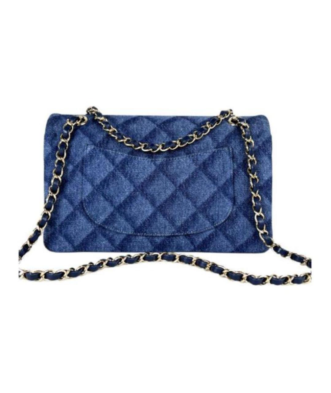 CHANEL Темно-синяя деним сумка через плечо, фото 2