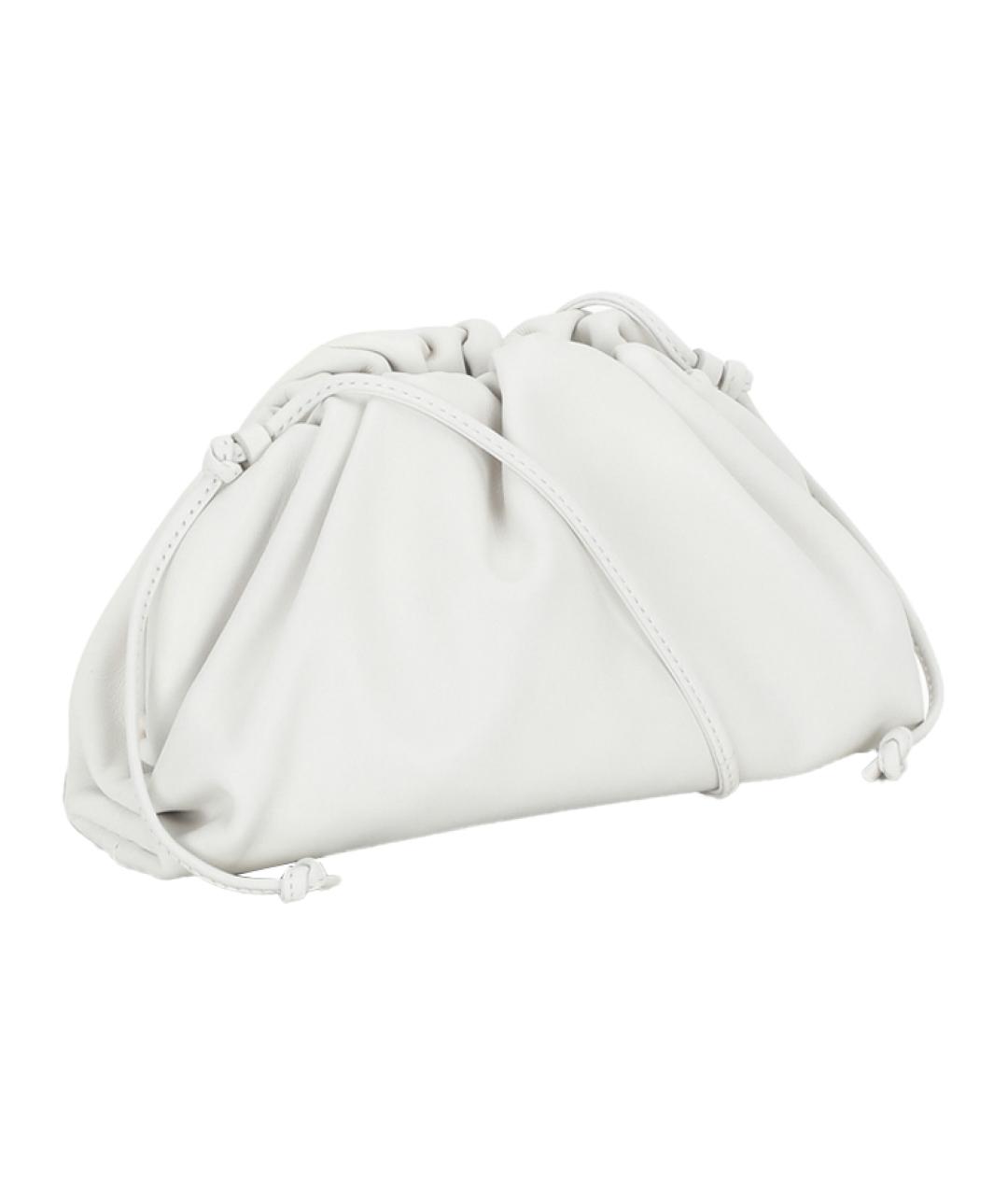 BOTTEGA VENETA Белая кожаная сумка через плечо, фото 3
