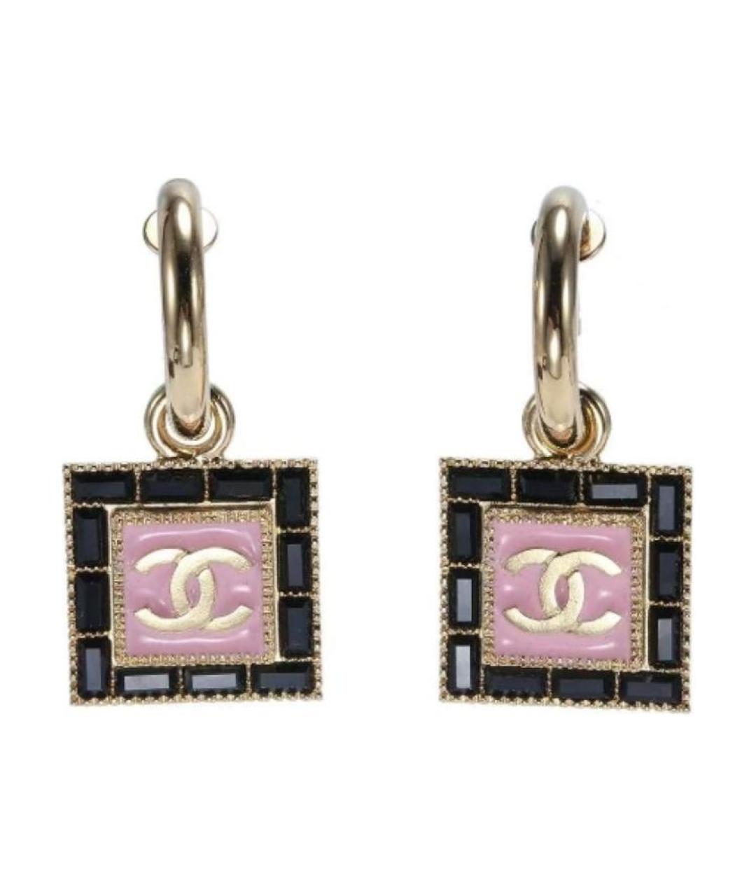 CHANEL Черные металлические серьги, фото 1