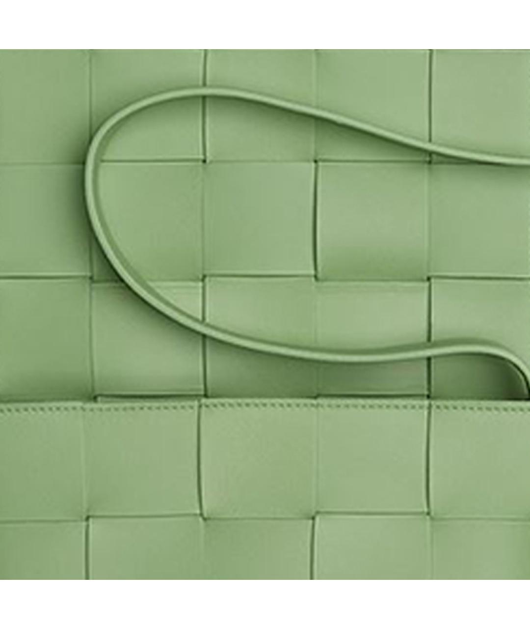 BOTTEGA VENETA Салатовая кожаная сумка через плечо, фото 4