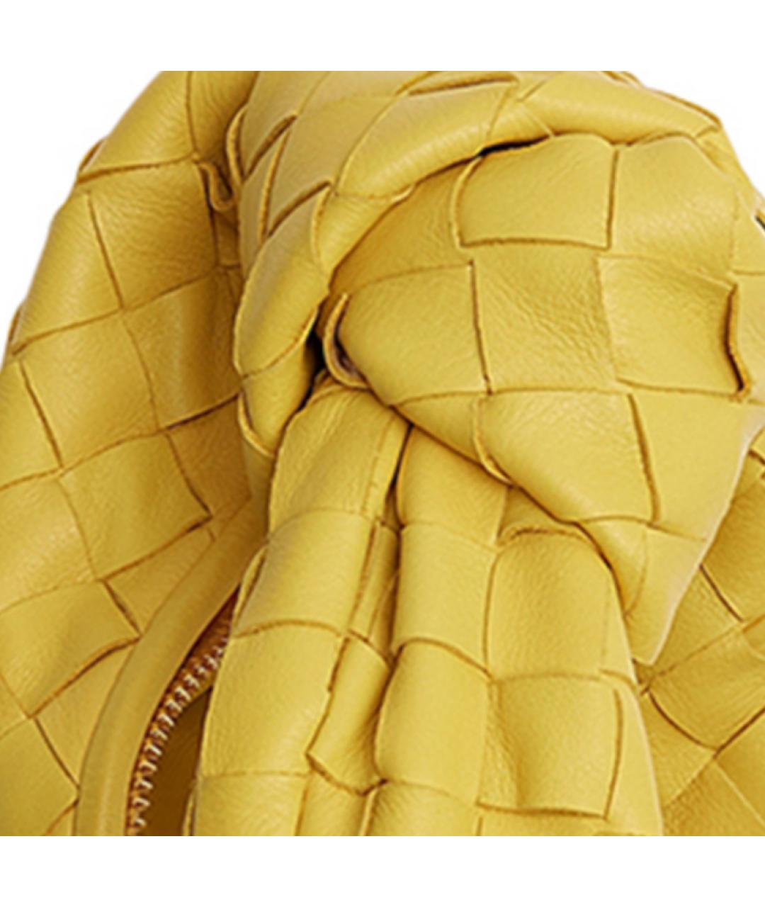 BOTTEGA VENETA Желтая кожаная сумка через плечо, фото 5