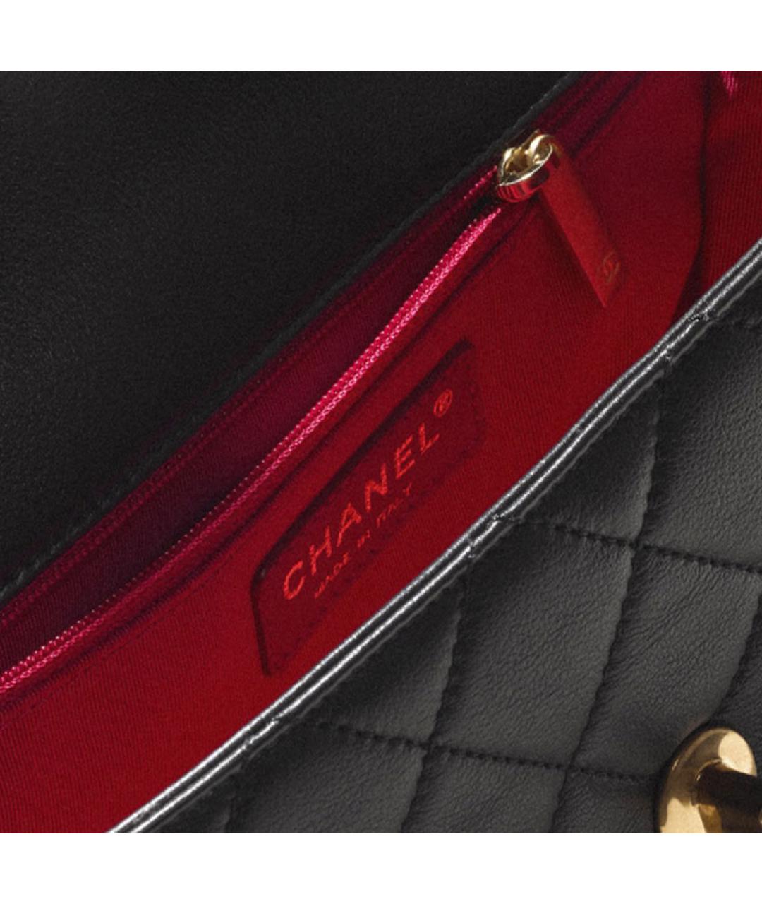 CHANEL Черная кожаная сумка через плечо, фото 3