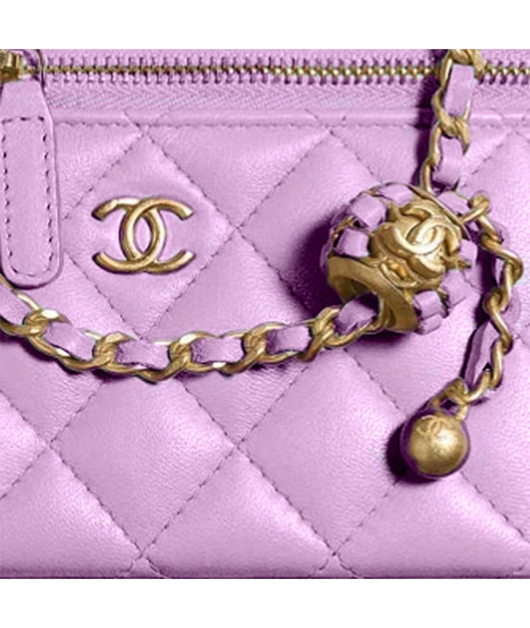 CHANEL Розовая кожаная сумка через плечо, фото 2