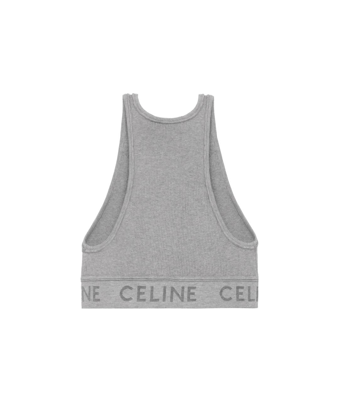 CELINE Серая хлопковая майка, фото 2