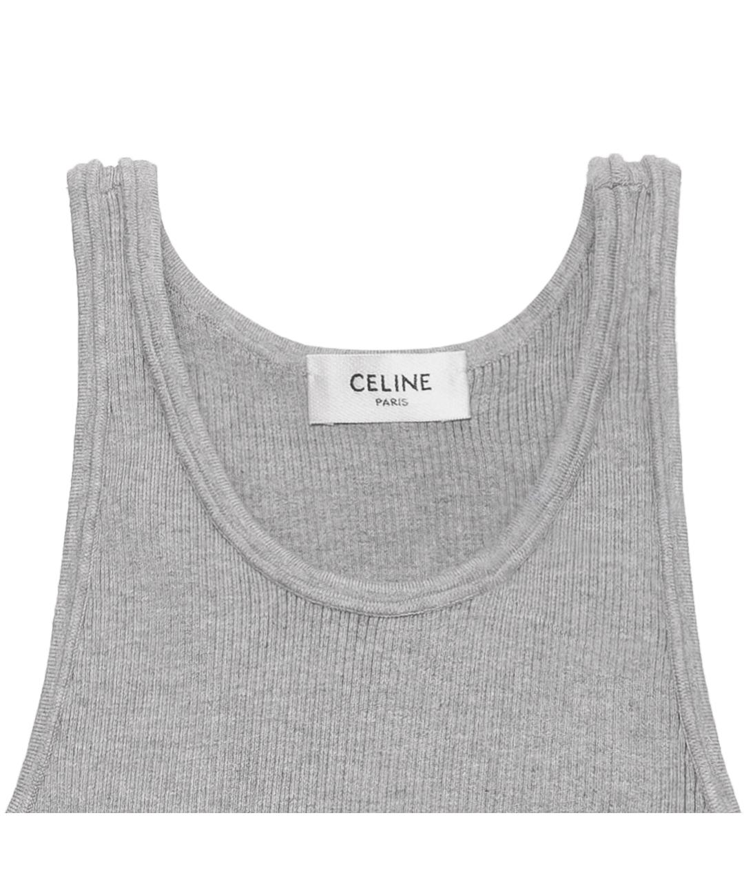 CELINE Серая хлопковая майка, фото 5