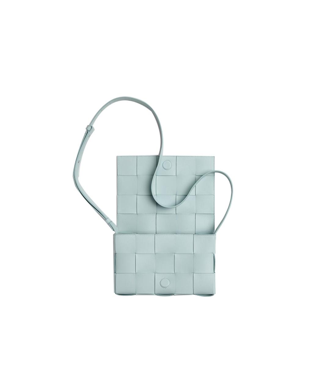 BOTTEGA VENETA Голубая кожаная сумка через плечо, фото 1