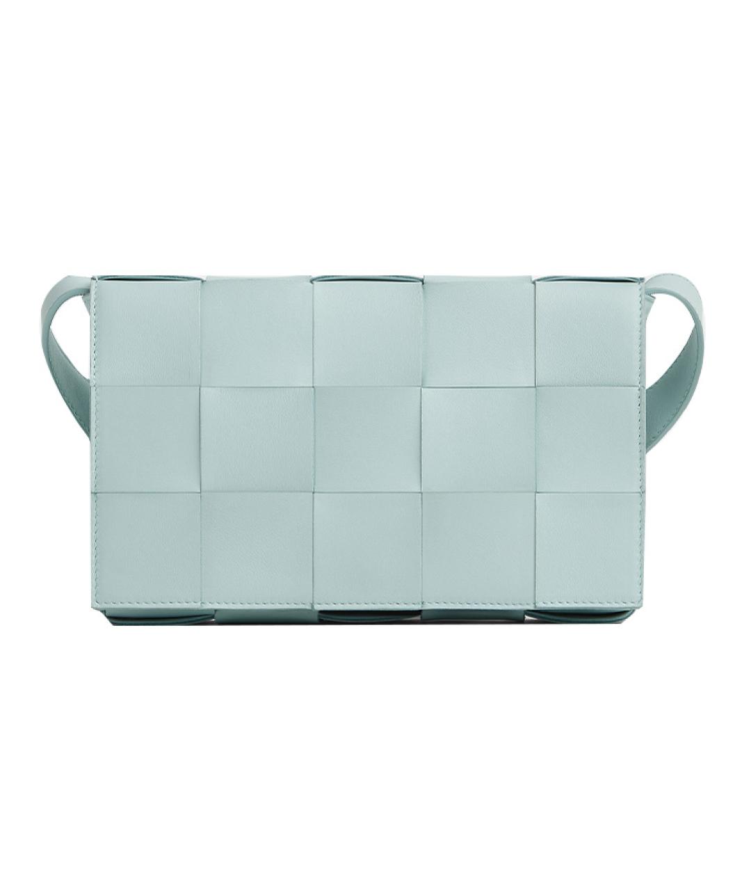 BOTTEGA VENETA Голубая кожаная сумка через плечо, фото 2