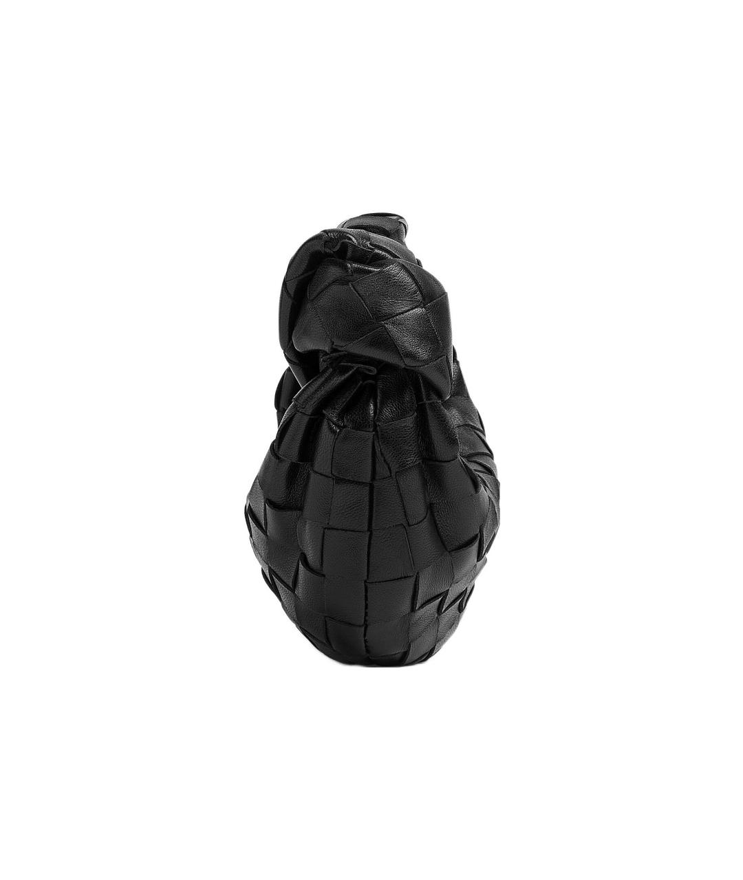 BOTTEGA VENETA Черная кожаная сумка через плечо, фото 2
