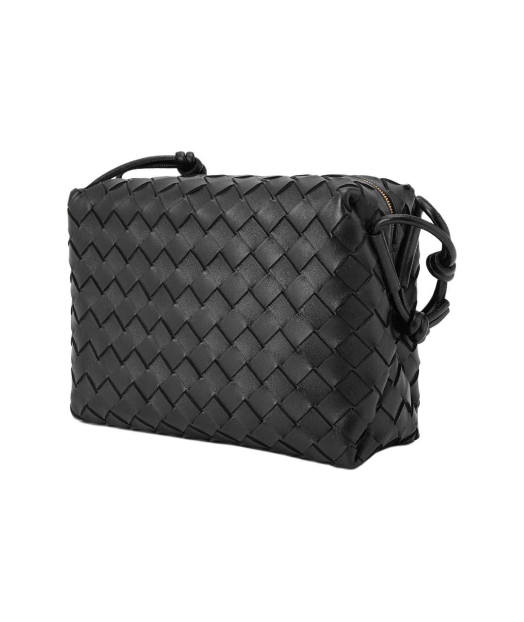 BOTTEGA VENETA Черная кожаная сумка через плечо, фото 3