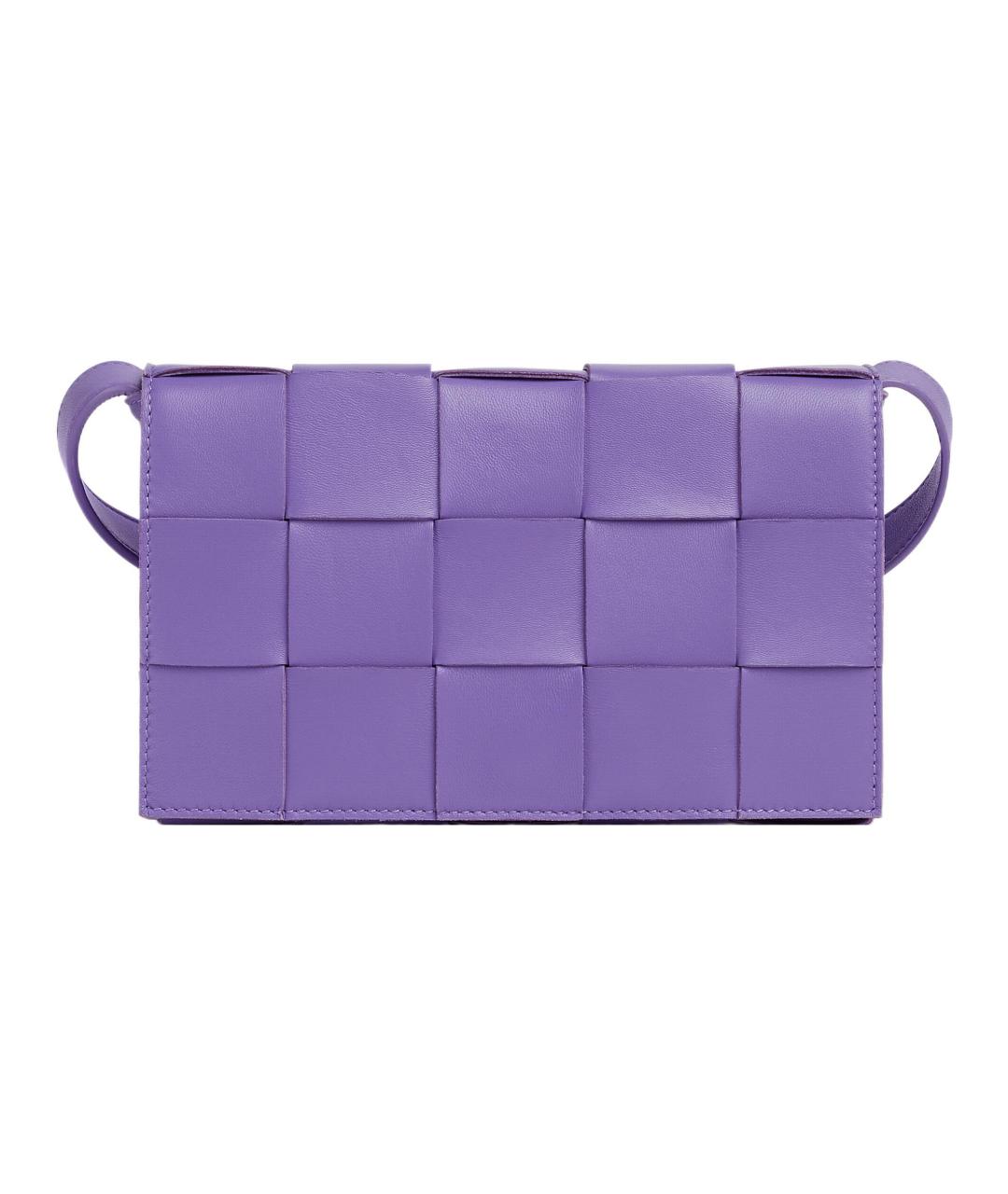 BOTTEGA VENETA Фиолетовая кожаная сумка через плечо, фото 5