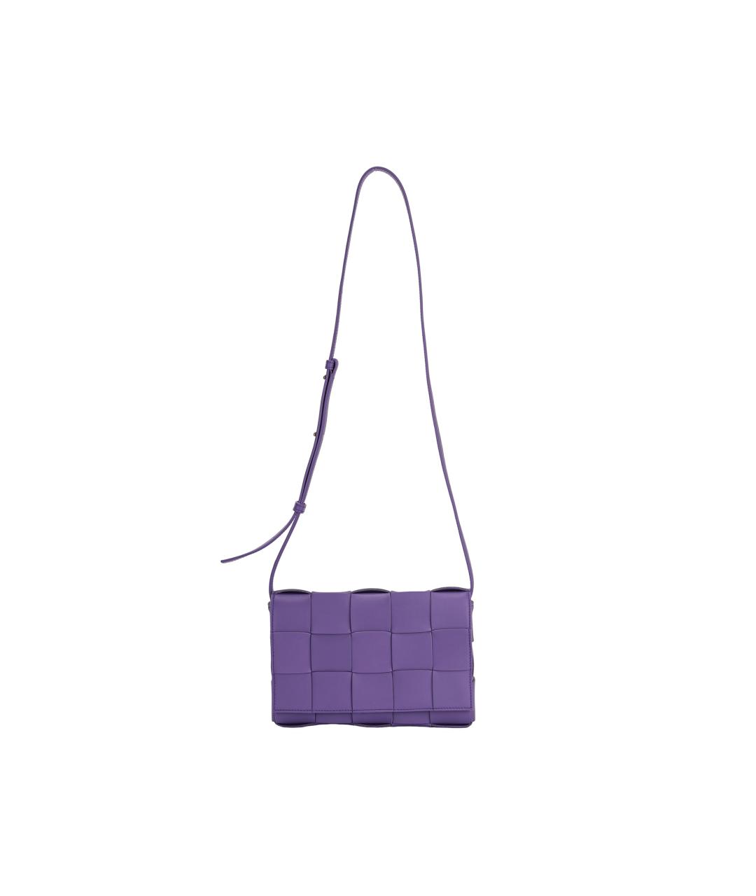BOTTEGA VENETA Фиолетовая кожаная сумка через плечо, фото 4