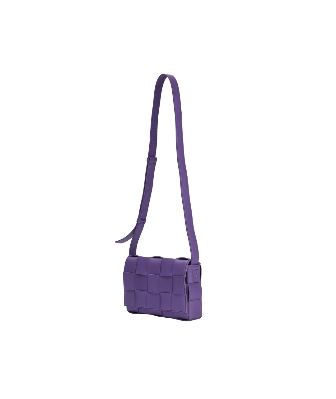 BOTTEGA VENETA Фиолетовая кожаная сумка через плечо, фото 3