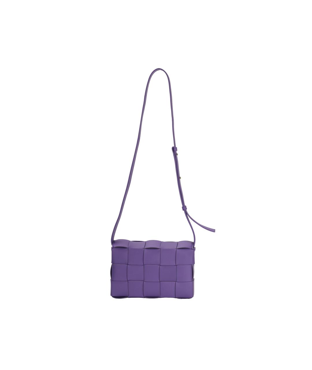 BOTTEGA VENETA Фиолетовая кожаная сумка через плечо, фото 2