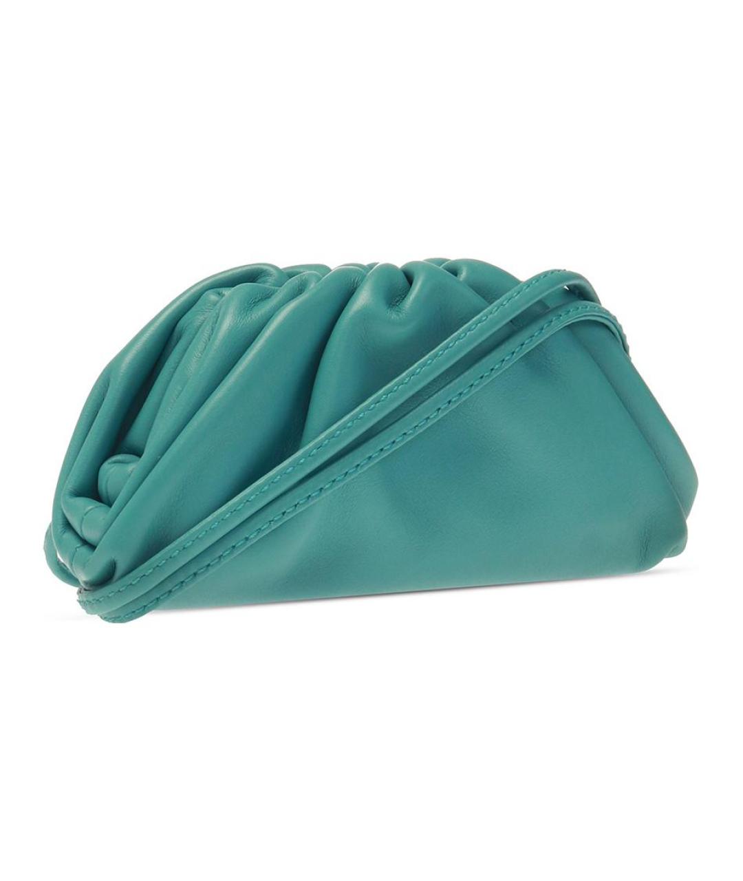 BOTTEGA VENETA Бирюзовая кожаная сумка через плечо, фото 1