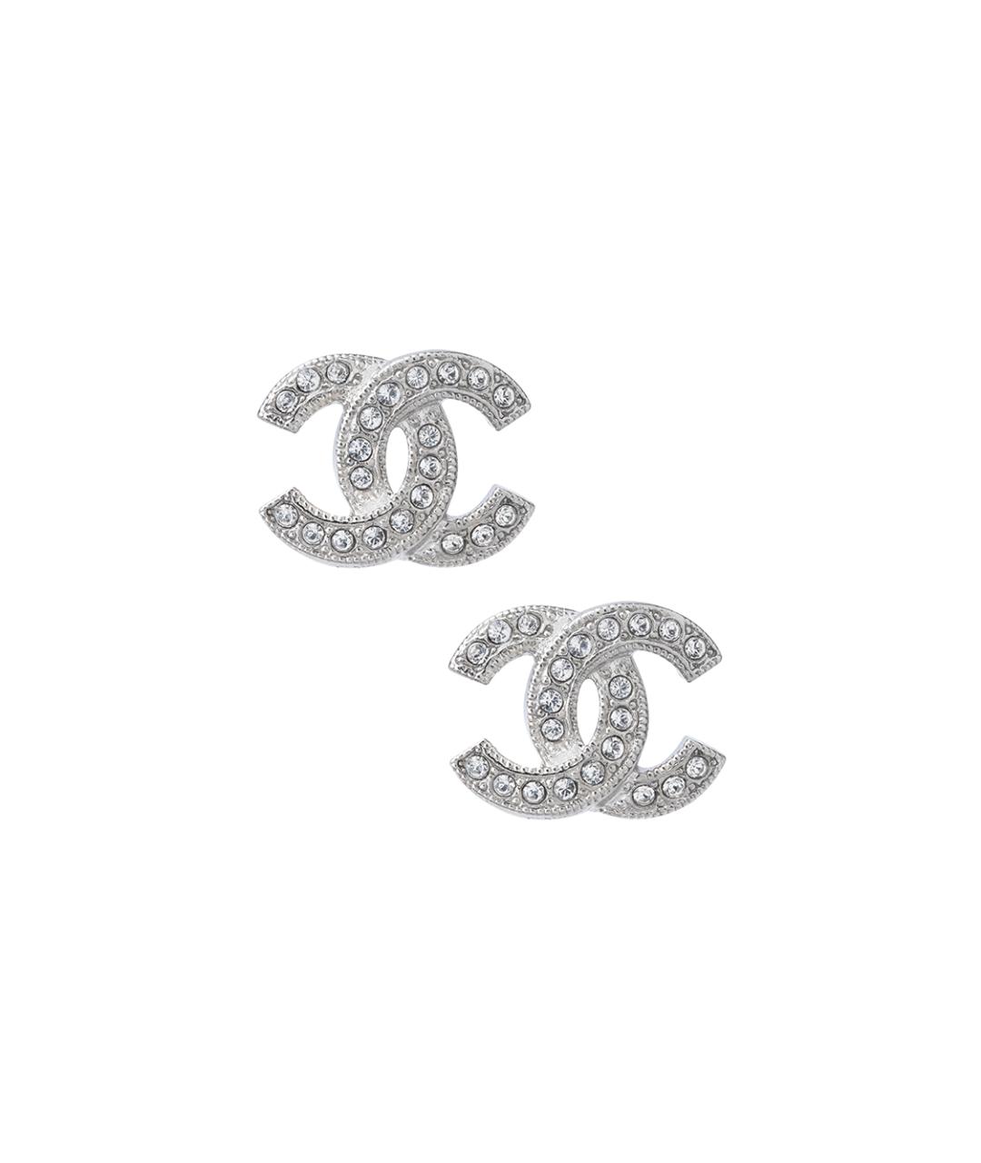 CHANEL Серебряные металлические серьги, фото 1