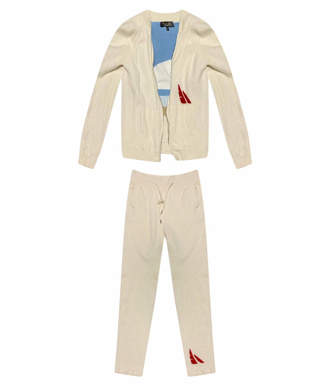 LORO PIANA Бежевый кашемировый костюм с брюками, фото 1