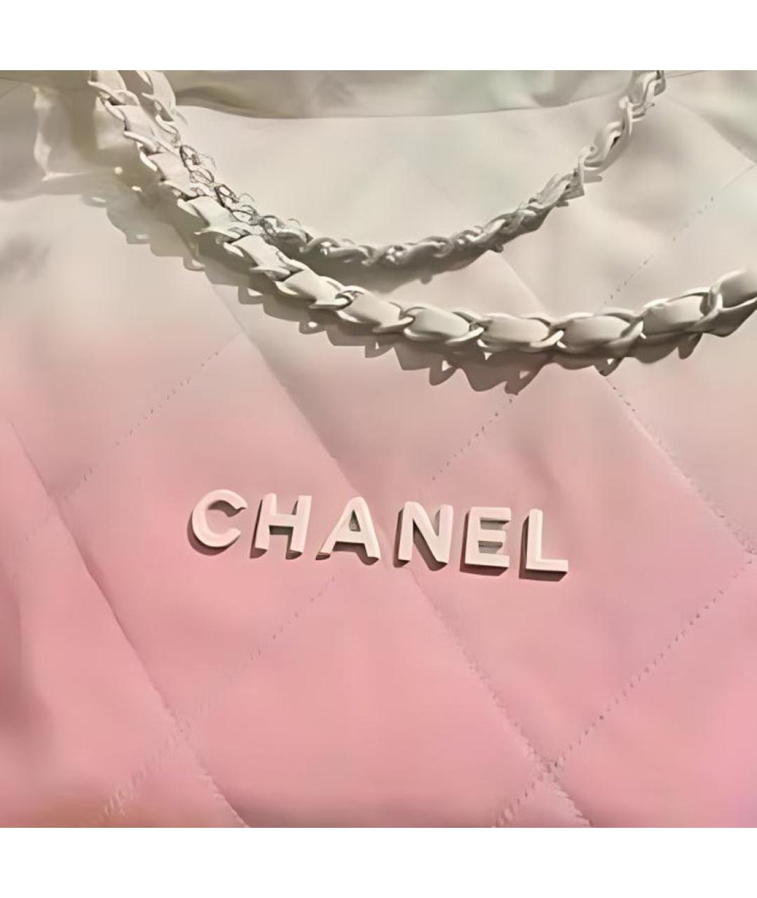 CHANEL Розовая кожаная сумка тоут, фото 2