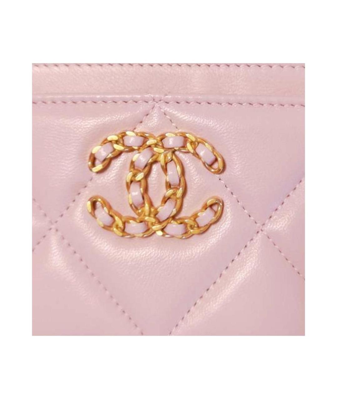 CHANEL Розовый кожаный кардхолдер, фото 2