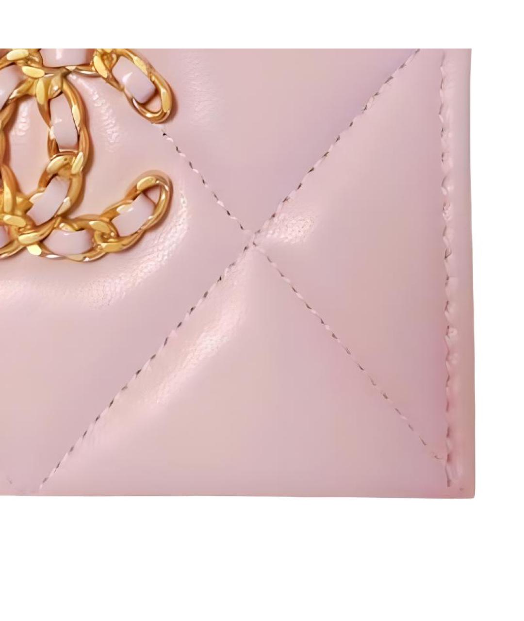 CHANEL Розовый кожаный кардхолдер, фото 3