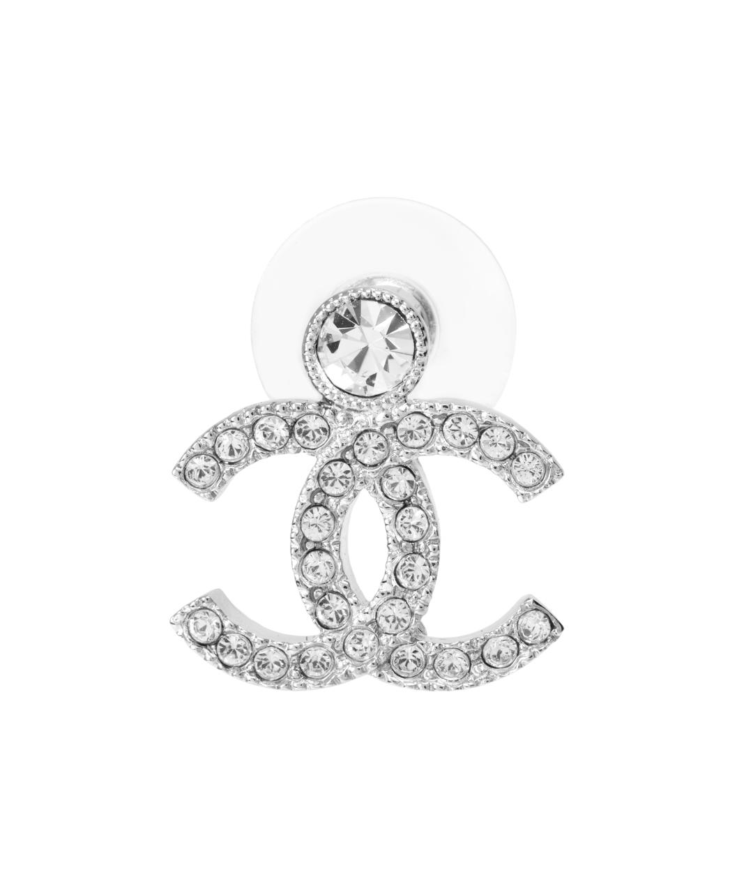 CHANEL Серебряные металлические серьги, фото 2