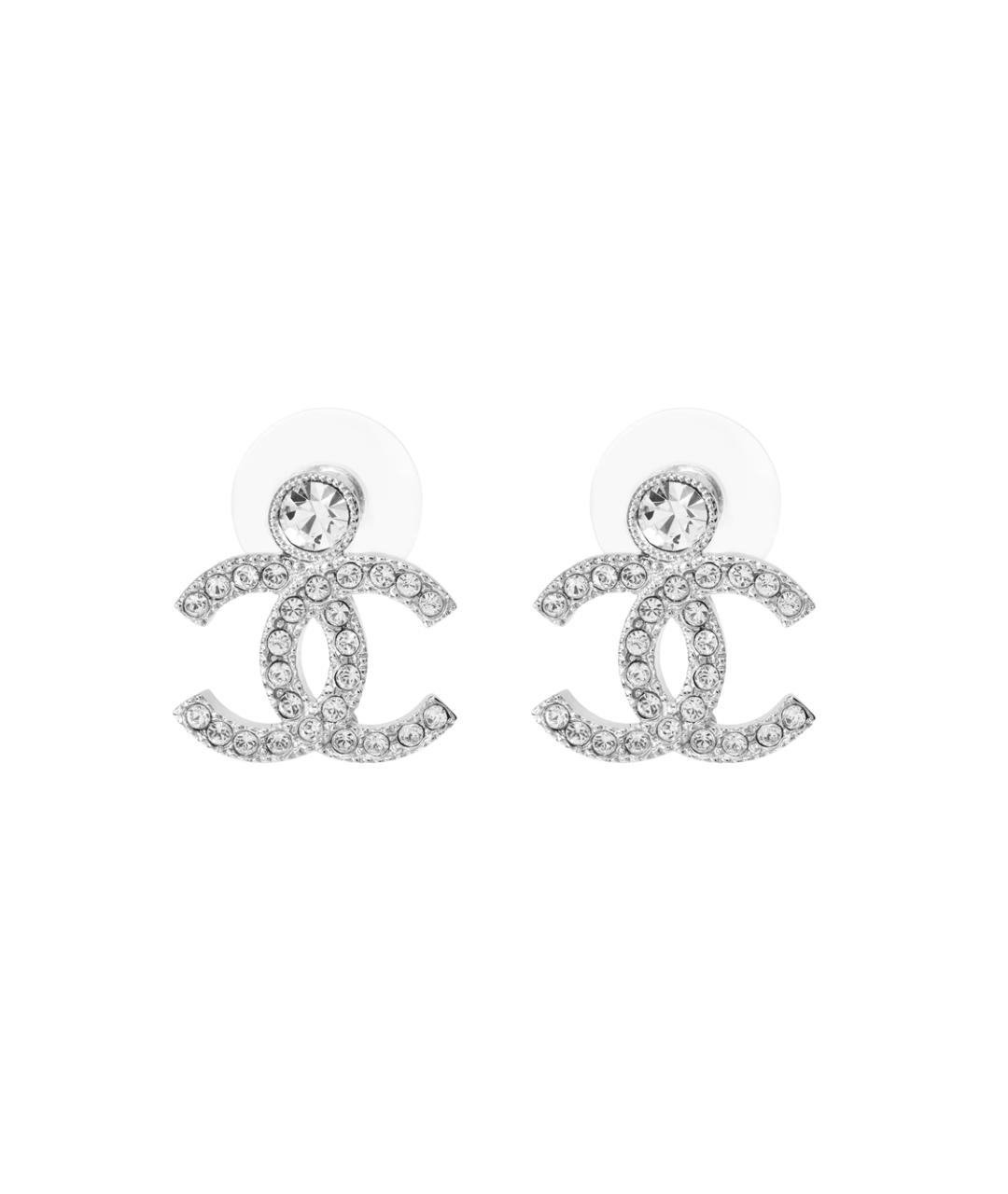 CHANEL Серебряные металлические серьги, фото 1
