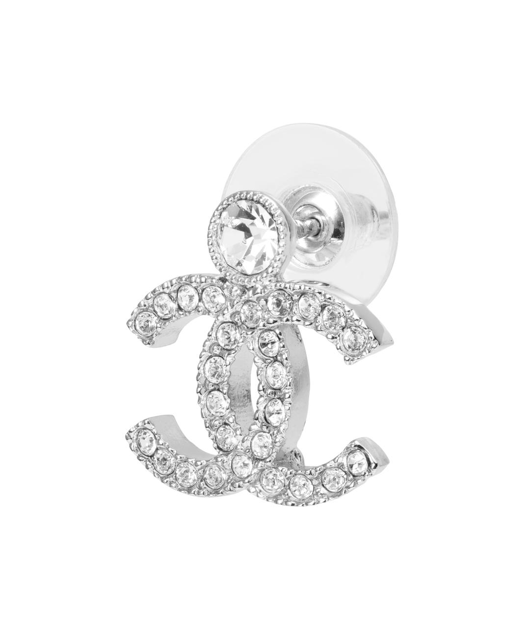 CHANEL Серебряные металлические серьги, фото 3