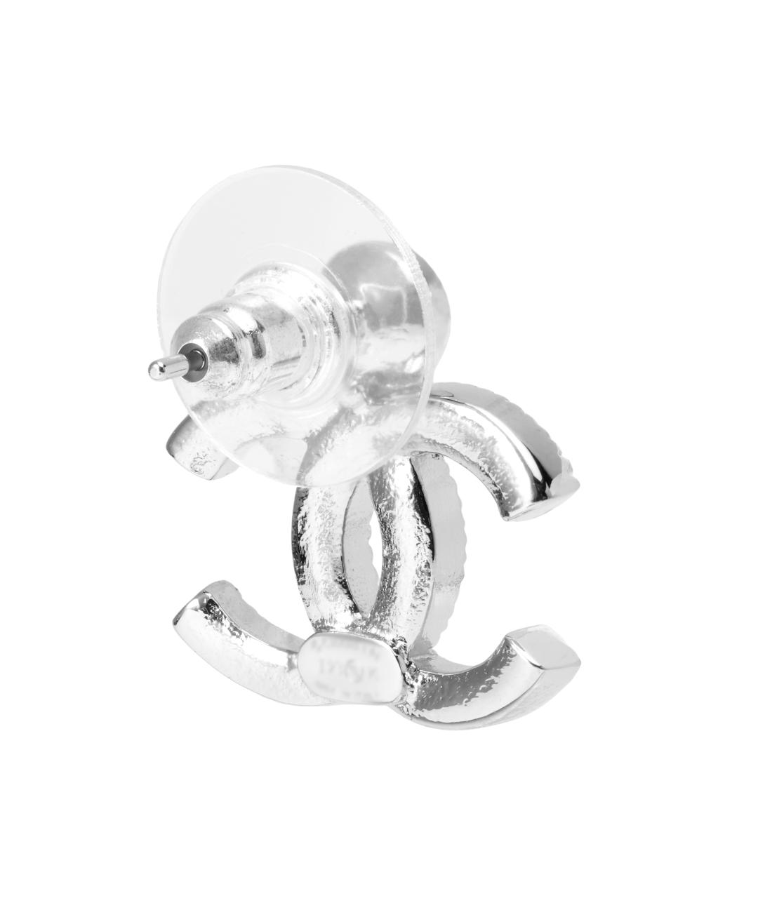 CHANEL Серебряные металлические серьги, фото 4