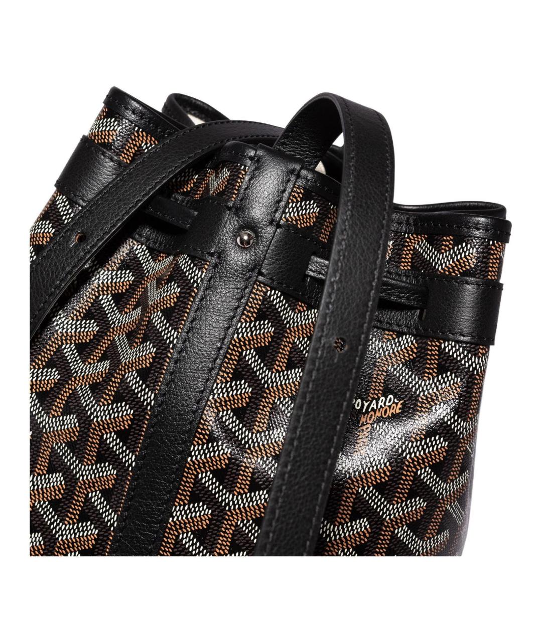 GOYARD Черная кожаная сумка через плечо, фото 5