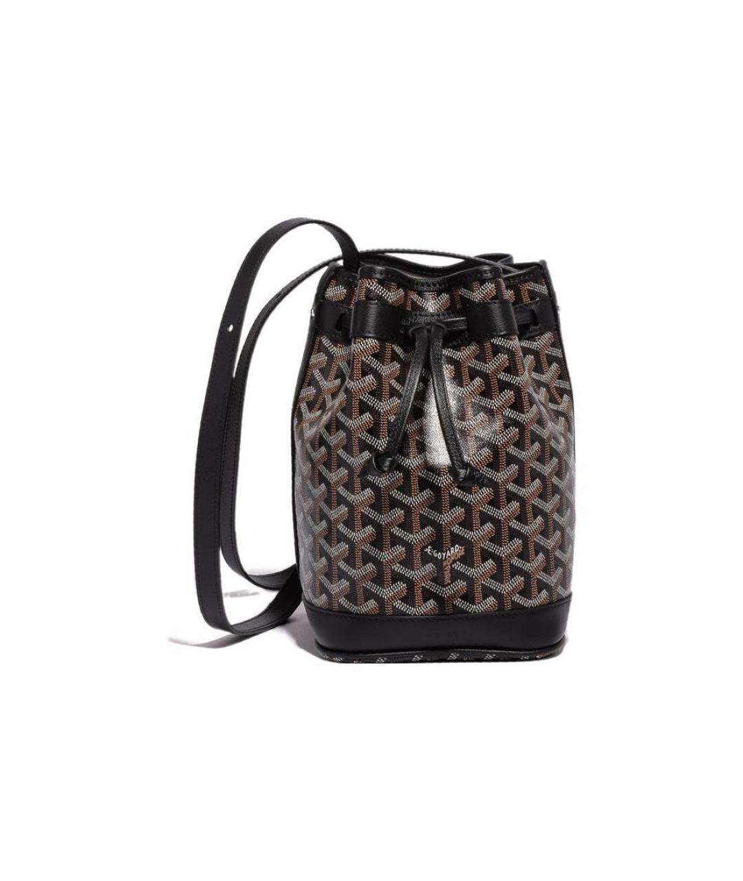 GOYARD Черная кожаная сумка через плечо, фото 2