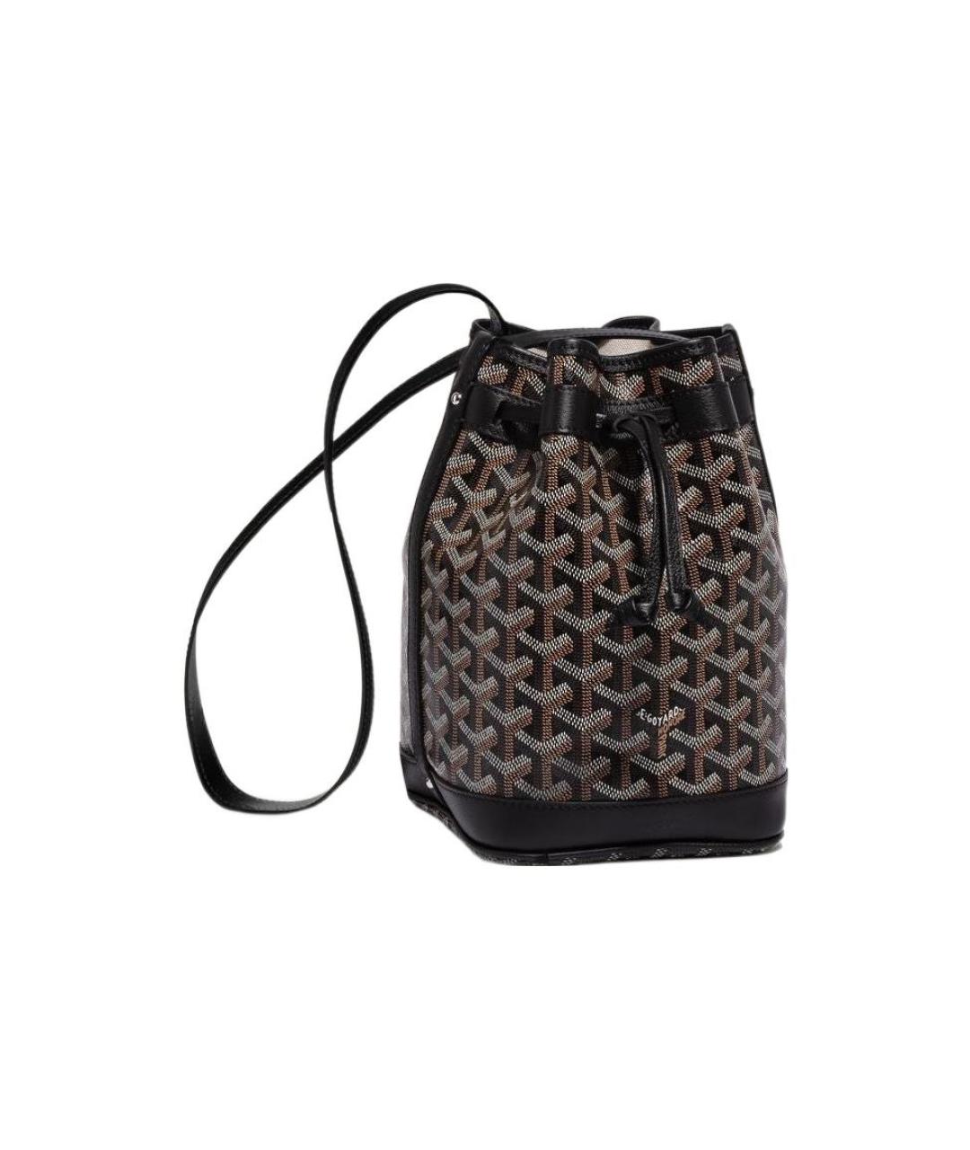 GOYARD Черная кожаная сумка через плечо, фото 1