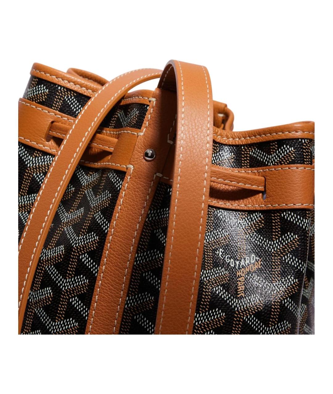 GOYARD Коричневая кожаная сумка через плечо, фото 4