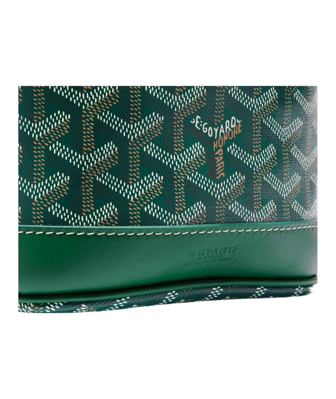 GOYARD Зеленая кожаная сумка через плечо, фото 3