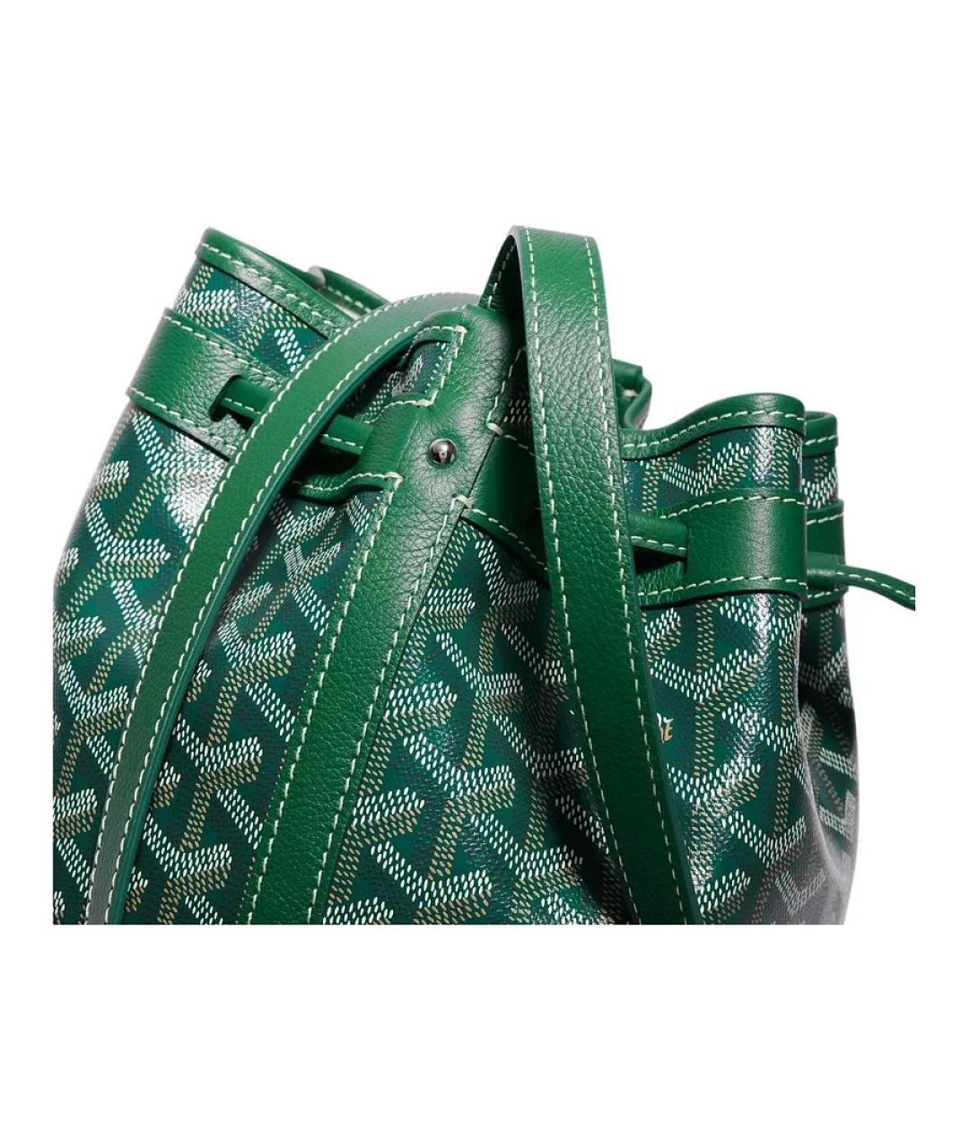 GOYARD Зеленая кожаная сумка через плечо, фото 4