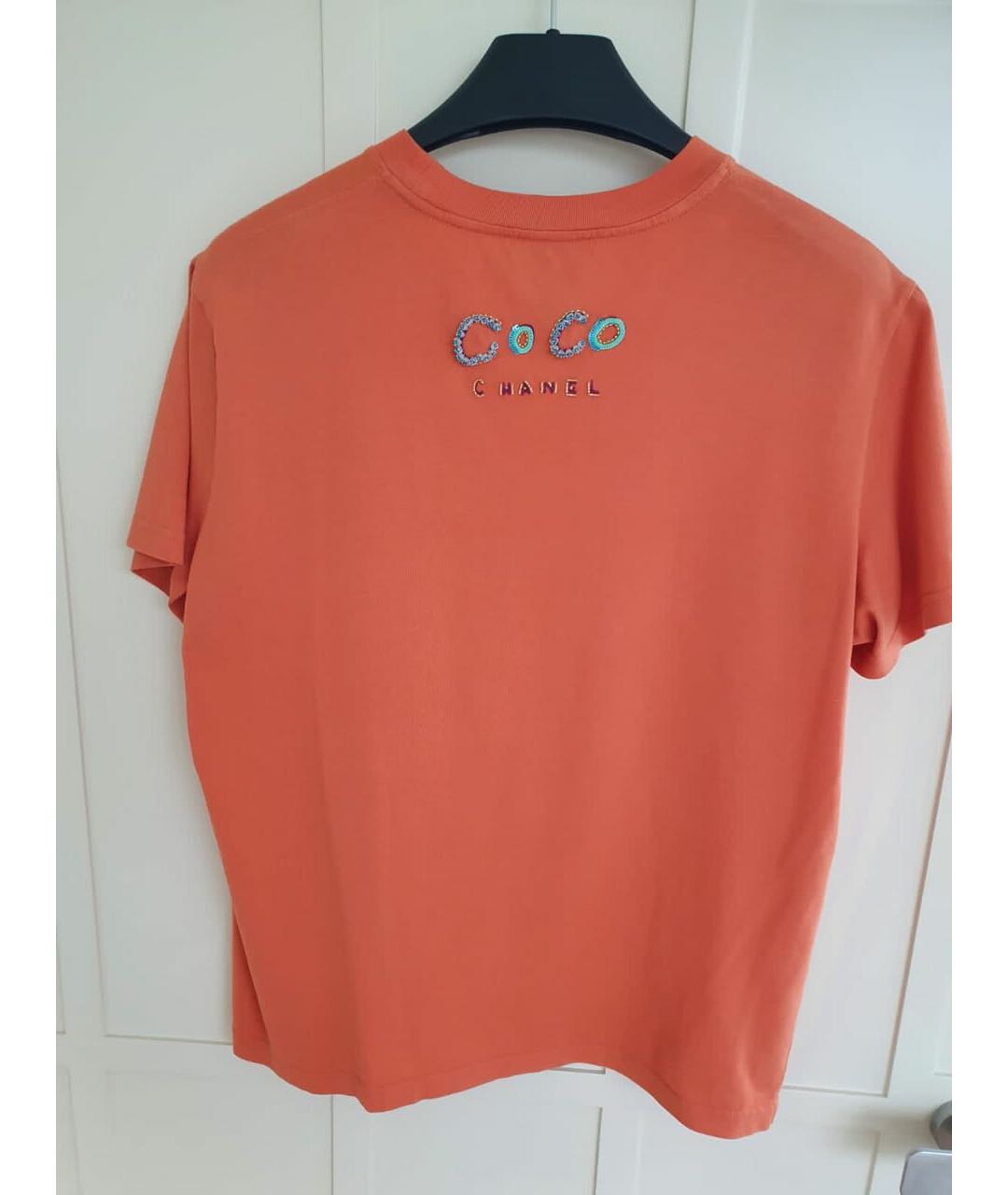 CHANEL PRE-OWNED Коралловая футболка, фото 2