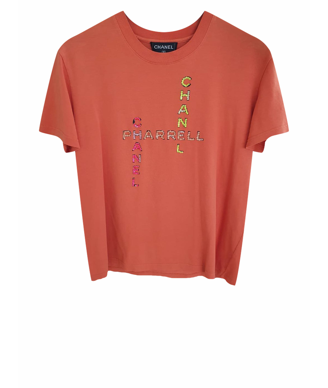 CHANEL PRE-OWNED Коралловая футболка, фото 1