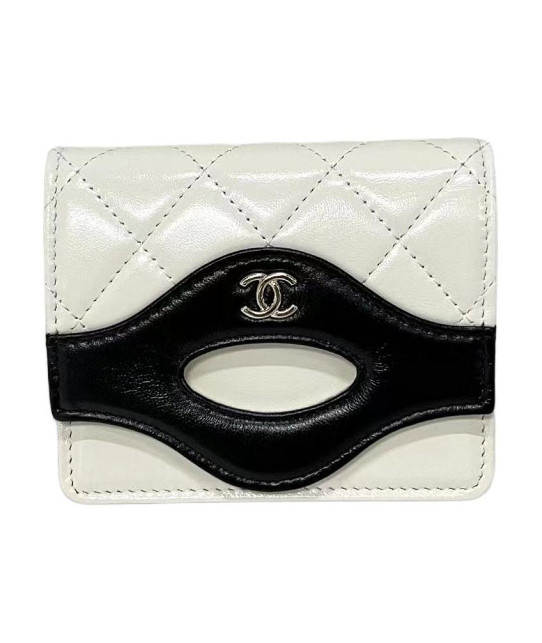 CHANEL Белый кожаный кошелек, фото 1