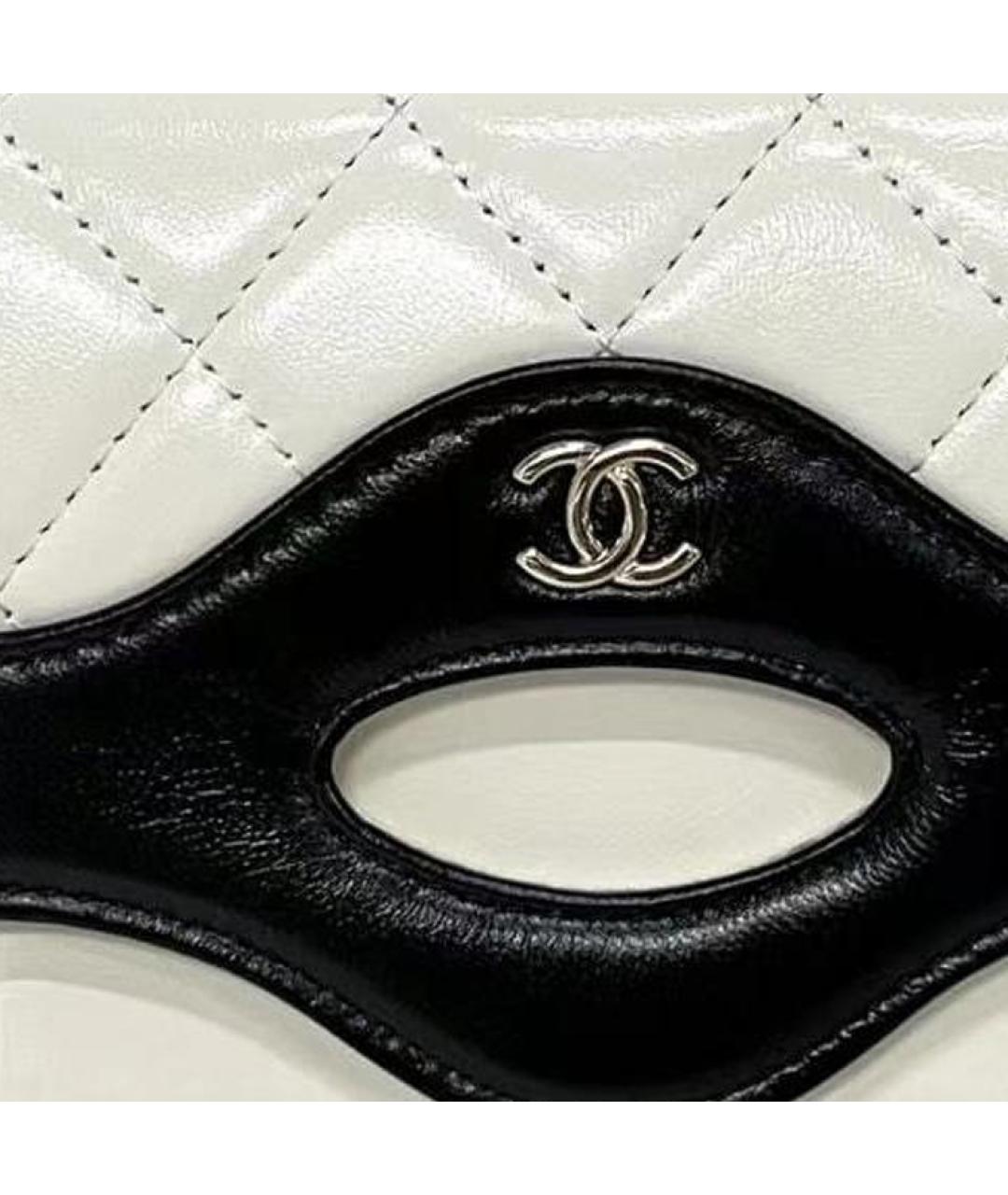 CHANEL Белый кожаный кошелек, фото 2
