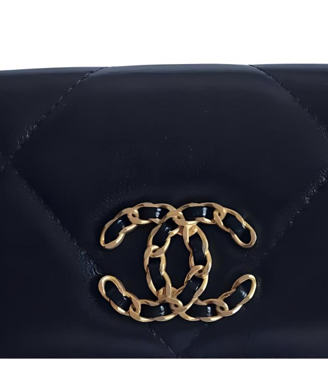 CHANEL Черный кожаный кошелек, фото 2