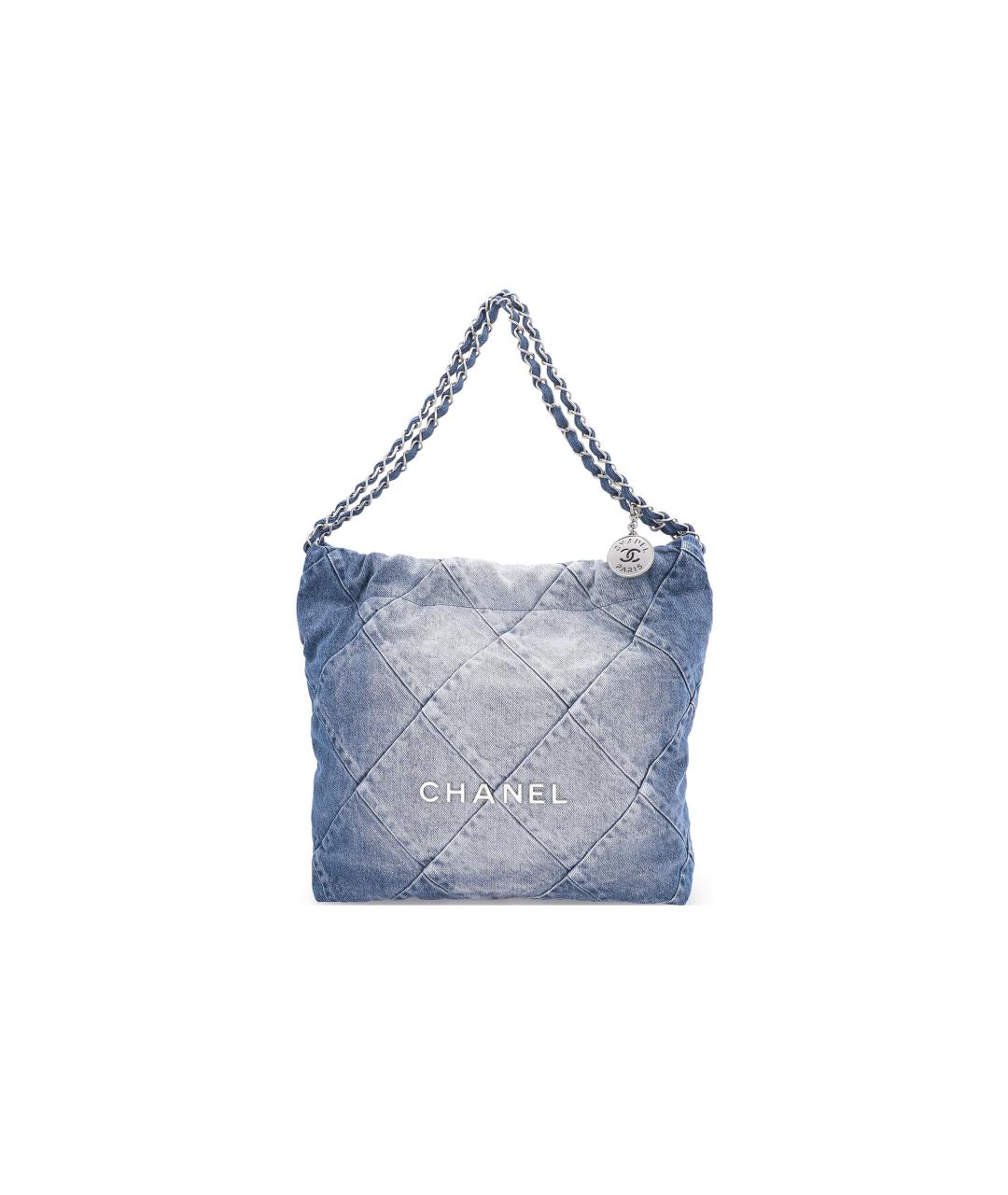 CHANEL Синяя деним сумка тоут, фото 2