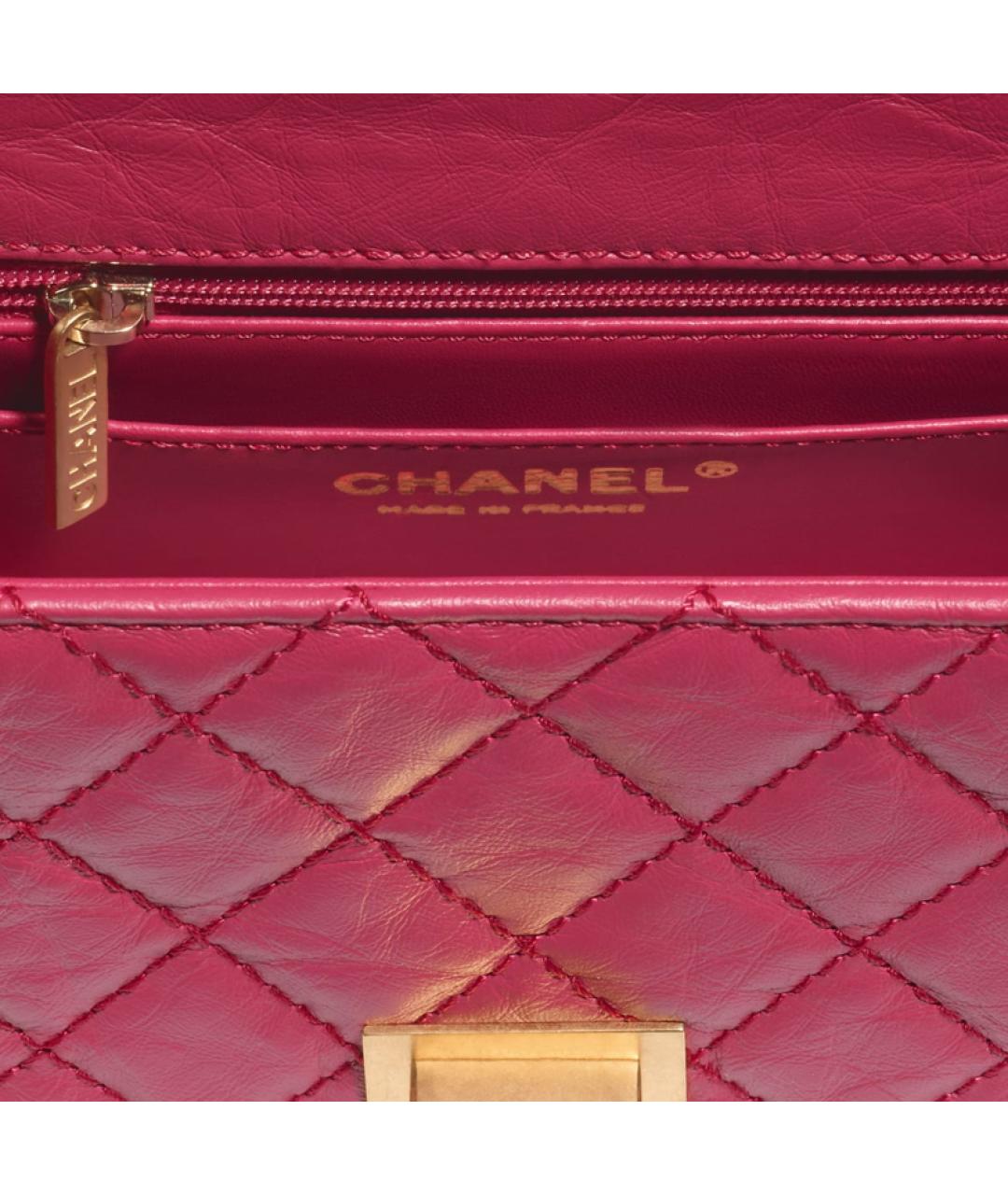 CHANEL Коралловая кожаная сумка через плечо, фото 4