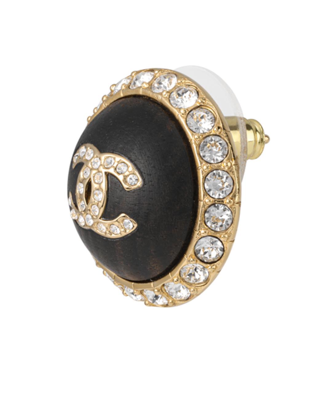 CHANEL Черные металлические серьги, фото 3