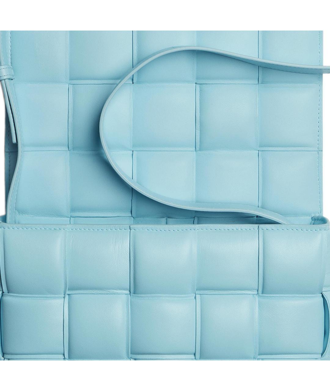 BOTTEGA VENETA Голубая кожаная сумка через плечо, фото 5