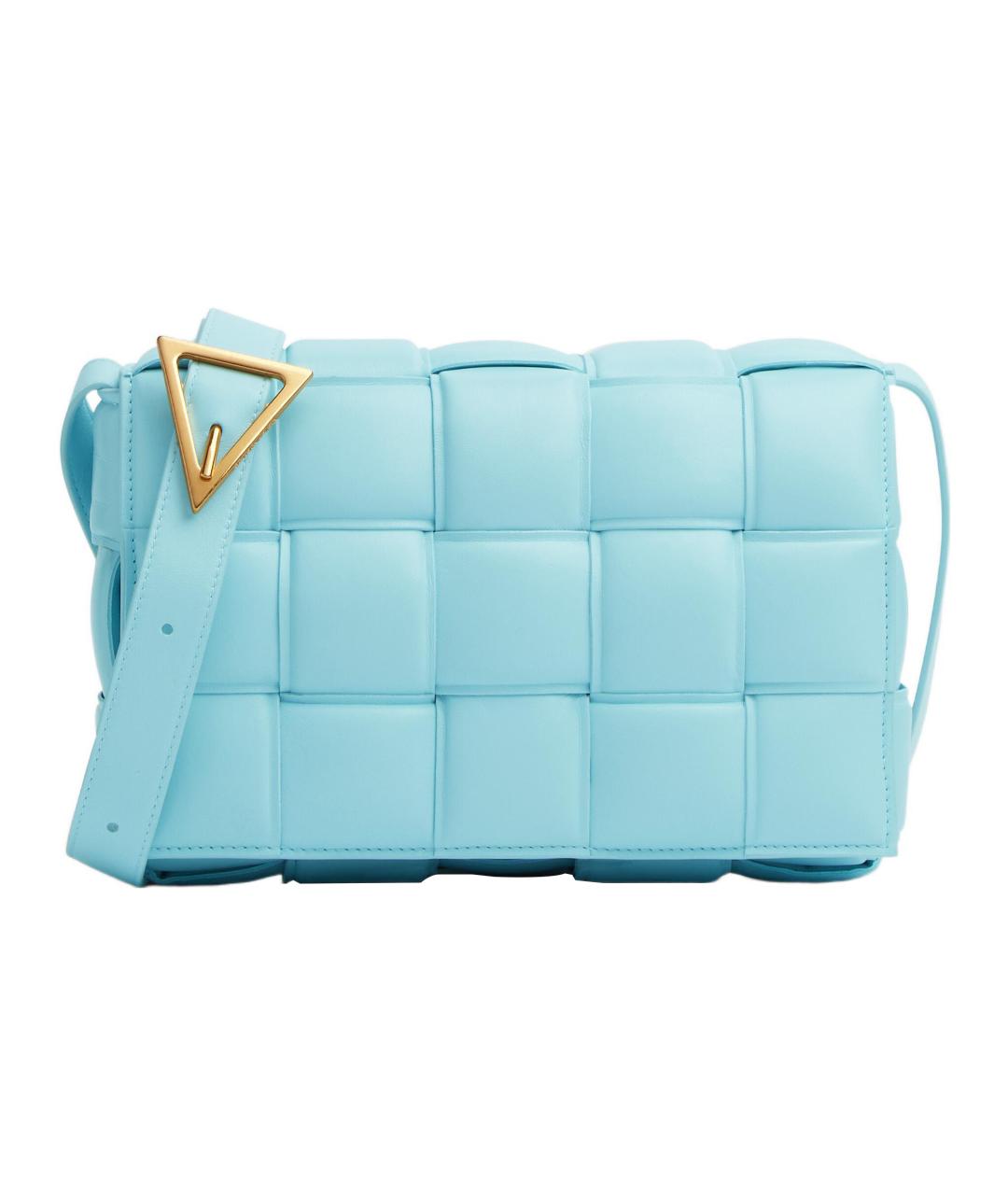 BOTTEGA VENETA Голубая кожаная сумка через плечо, фото 1